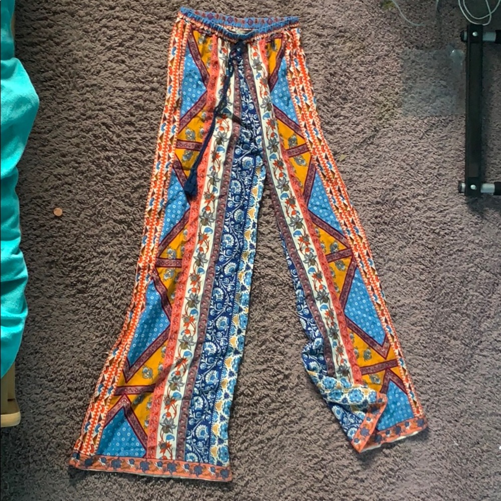 Boho hippie bell bottom pants